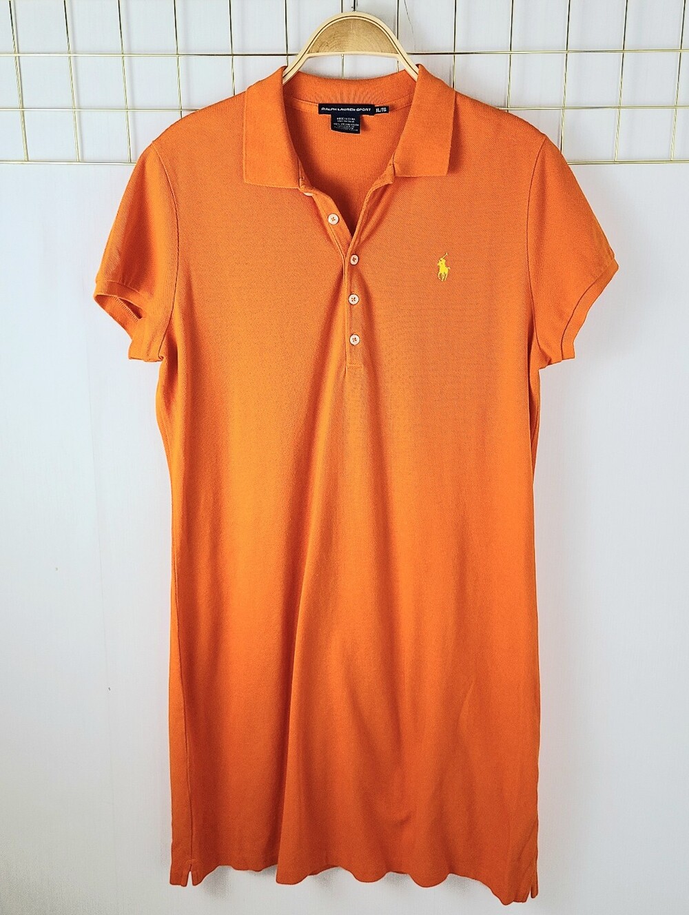 Ralph Lauren Sport Orange Pique Cotton Polo Dress